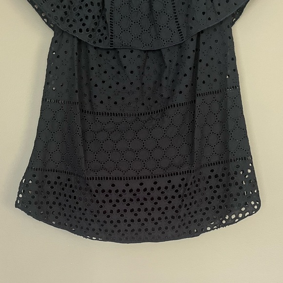 {Hale Bob} Eyelet Off The Shoulder Top in Black - Womens XS - NWT - Picture 6 of 10